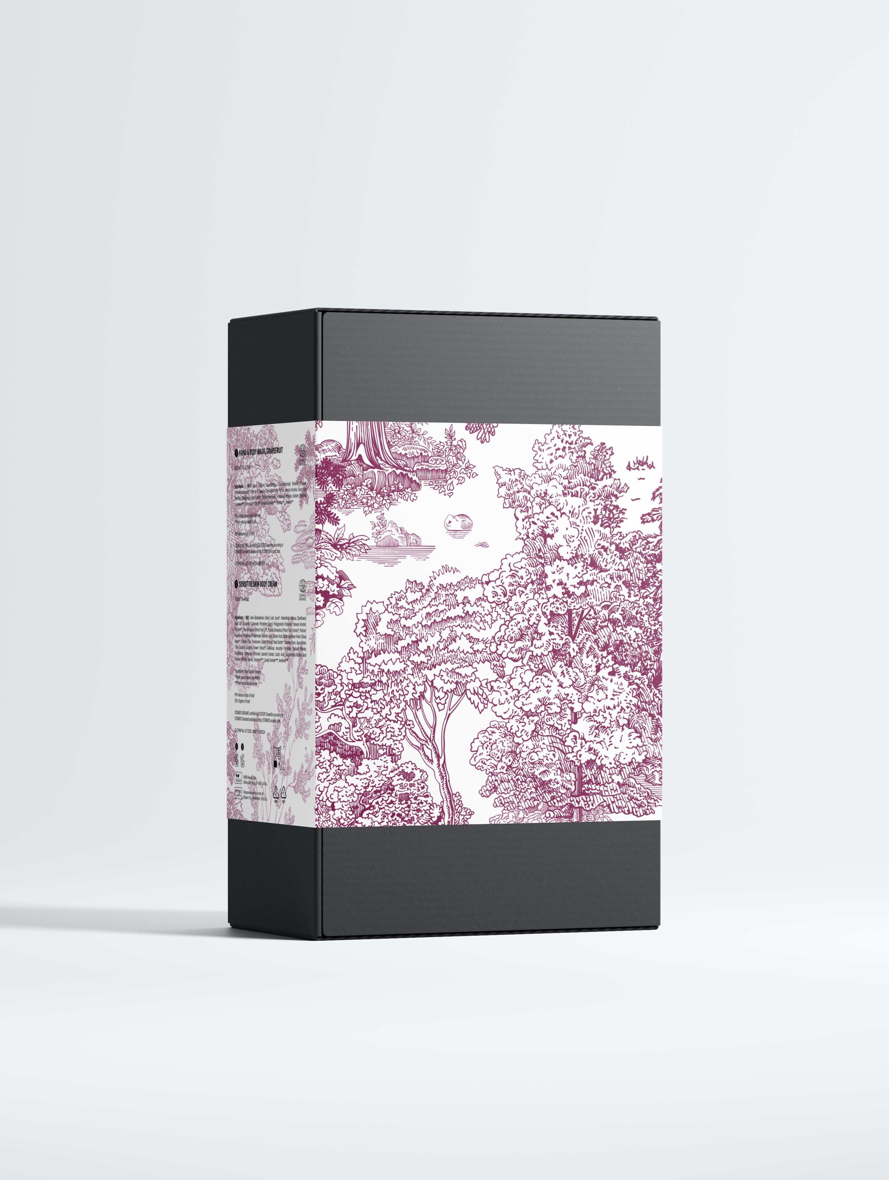 Sensitive Body Duo packaging with hand and body wash and body cream for sensitive skin care