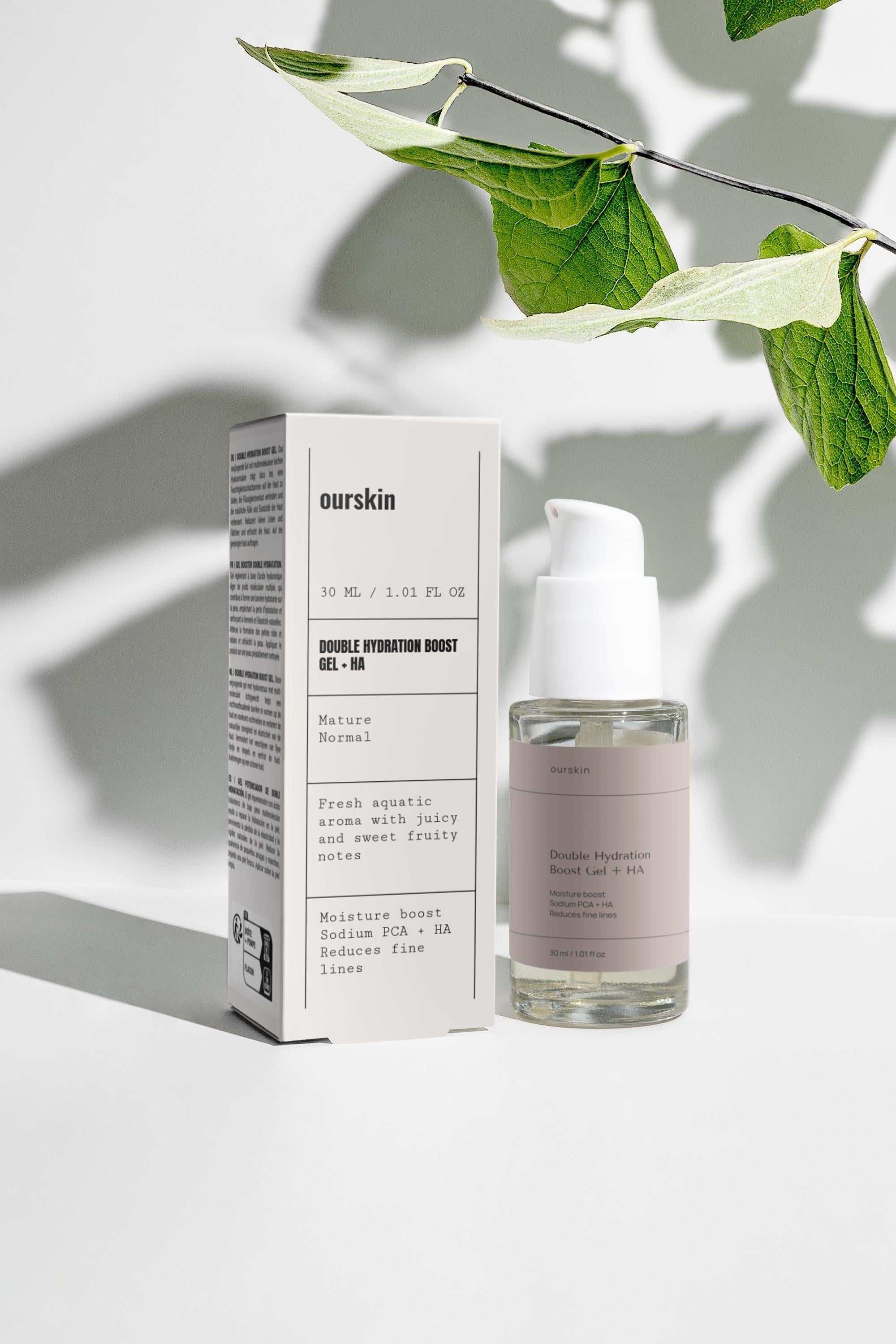 Skincare hydration duo with hyaluronic acid for deep moisture and healthy skin